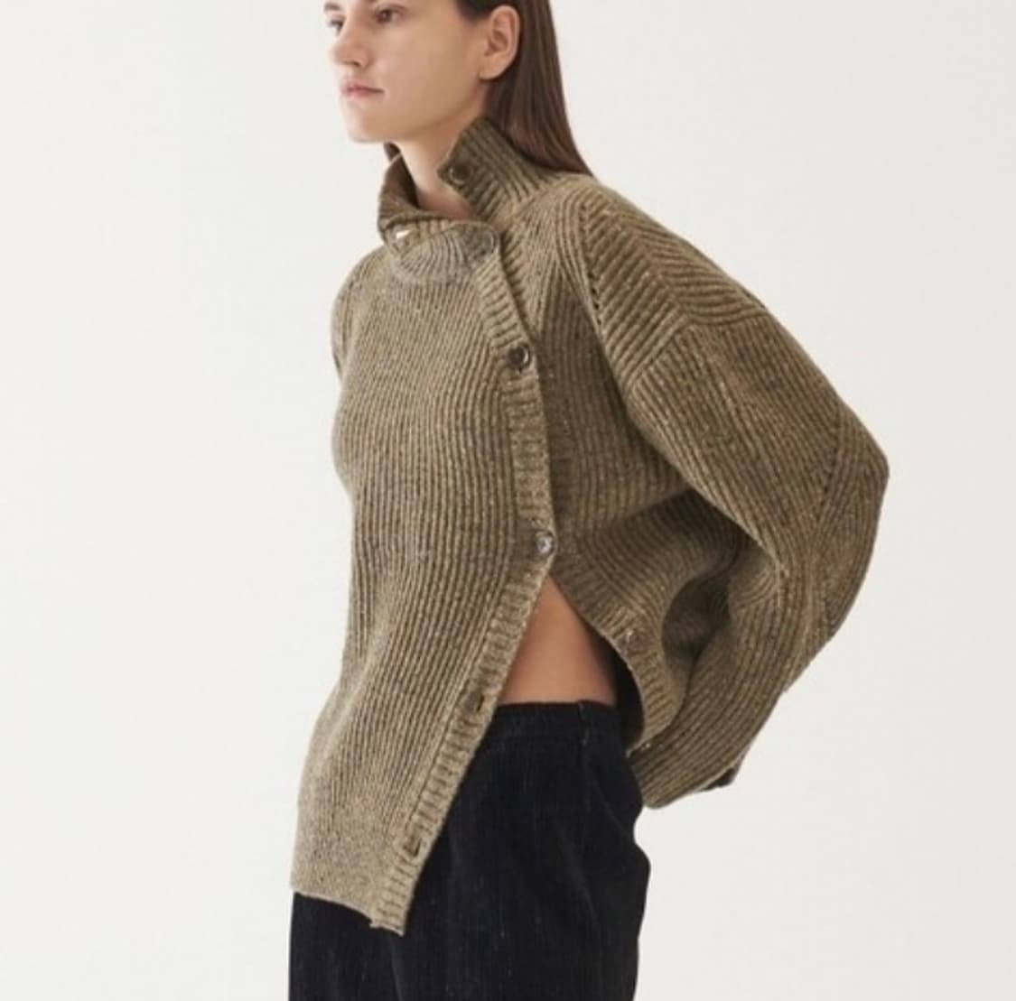 다이애그널 터틀넥 가디건 (상태 좋음) 상품이미지8