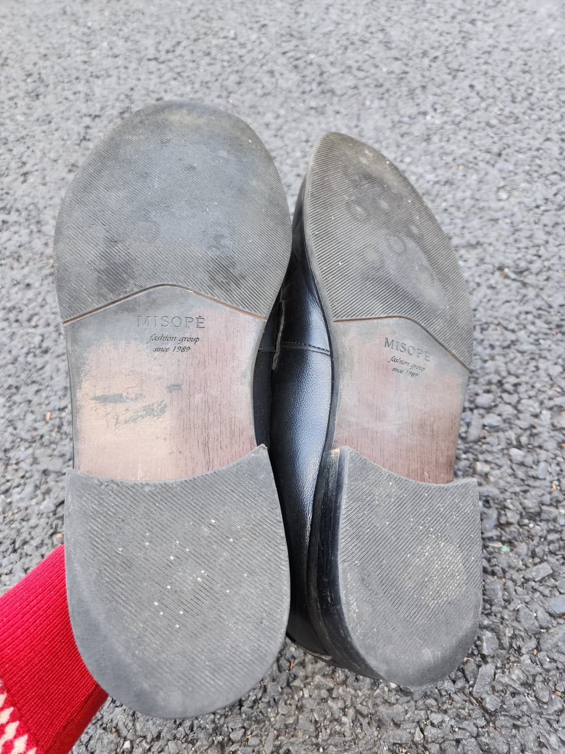 미소페 남성용 블랙 가죽 로퍼 260 상품이미지5