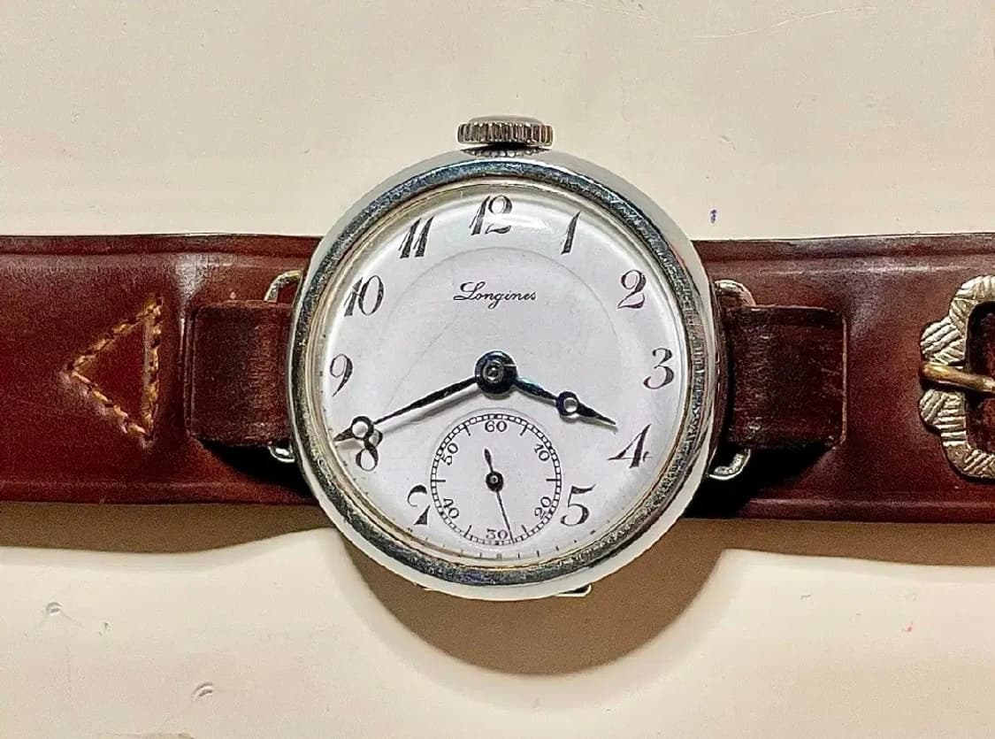 수리완료! 1920년대 론진 트렌치 워치 수동 시계 청침 빈티지 상품이미지3