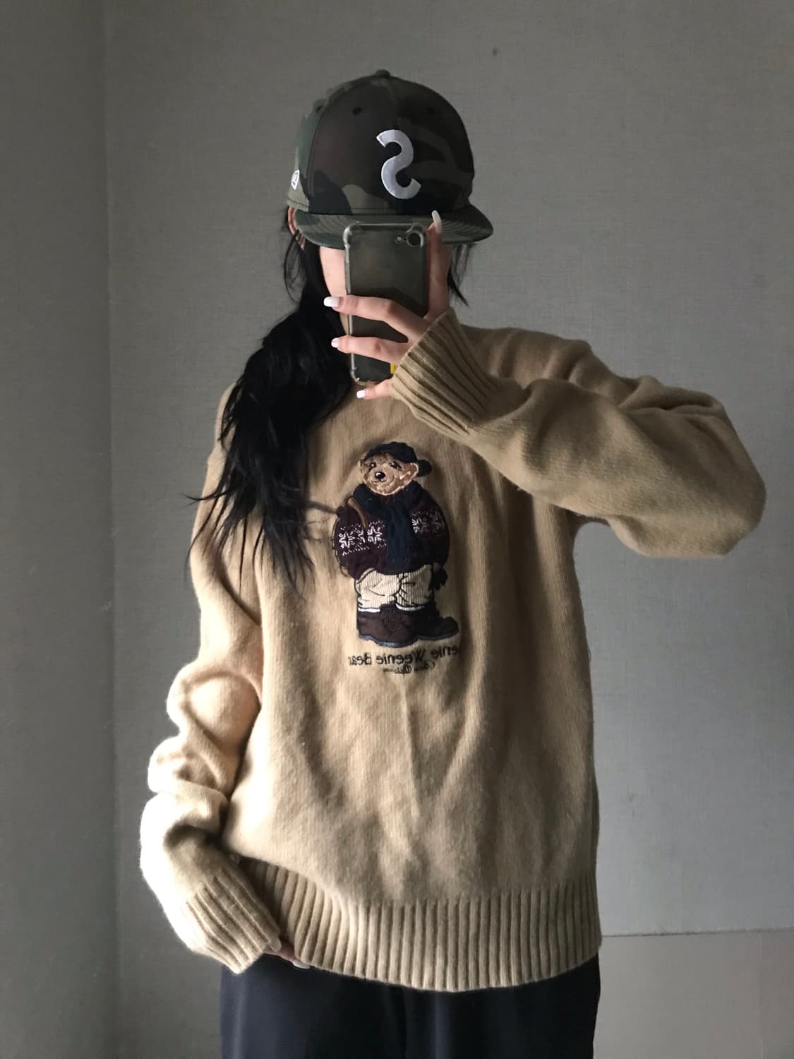 티니위니 베이지 베어 니트 상품이미지1