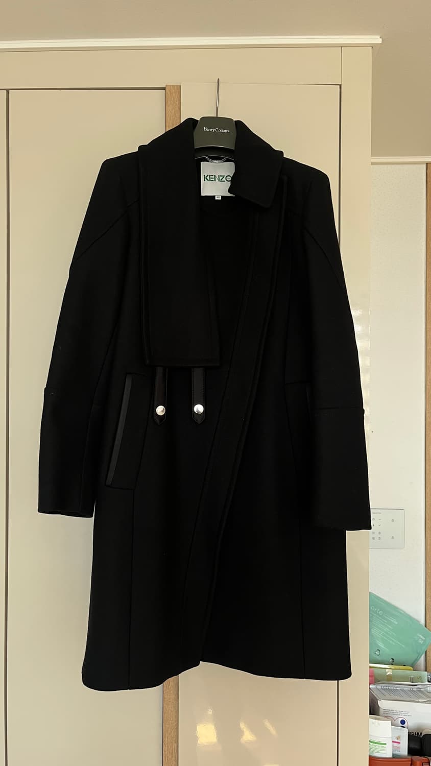 Kenzo 하이넥 카라 비대칭 코트 상품이미지2