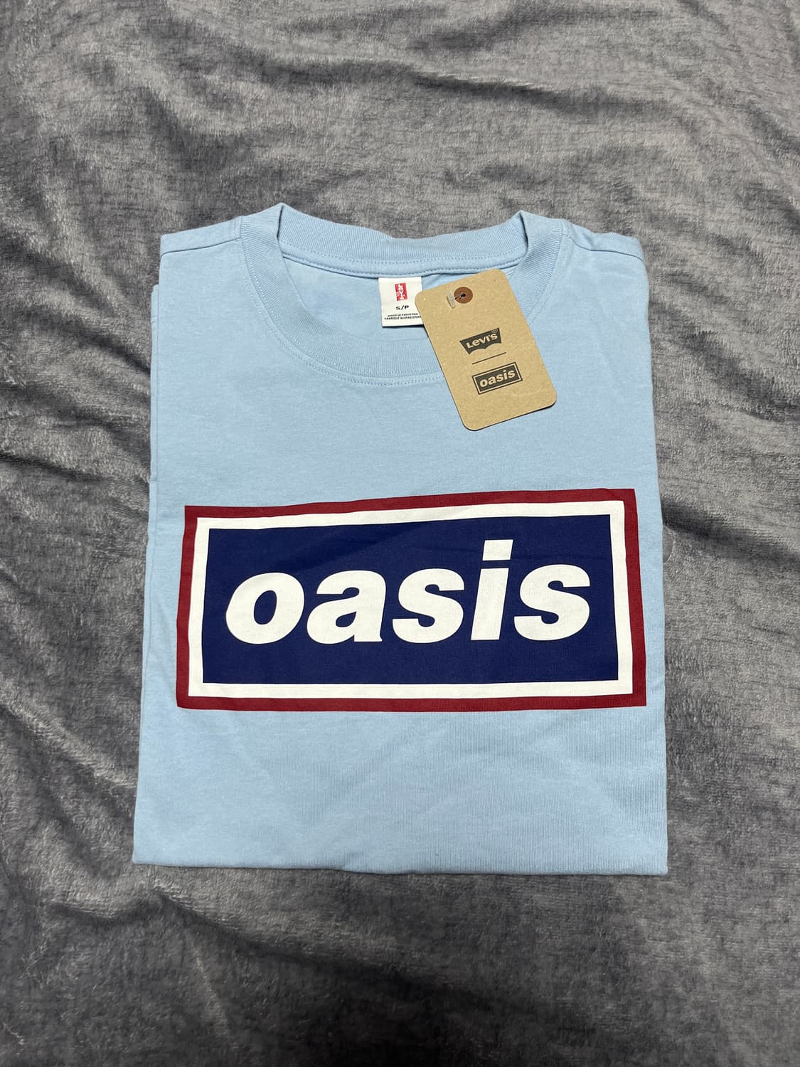 [S] 리바이스 오아시스 oasis 로고 반팔 티셔츠 하늘색 새상품 상품이미지2
