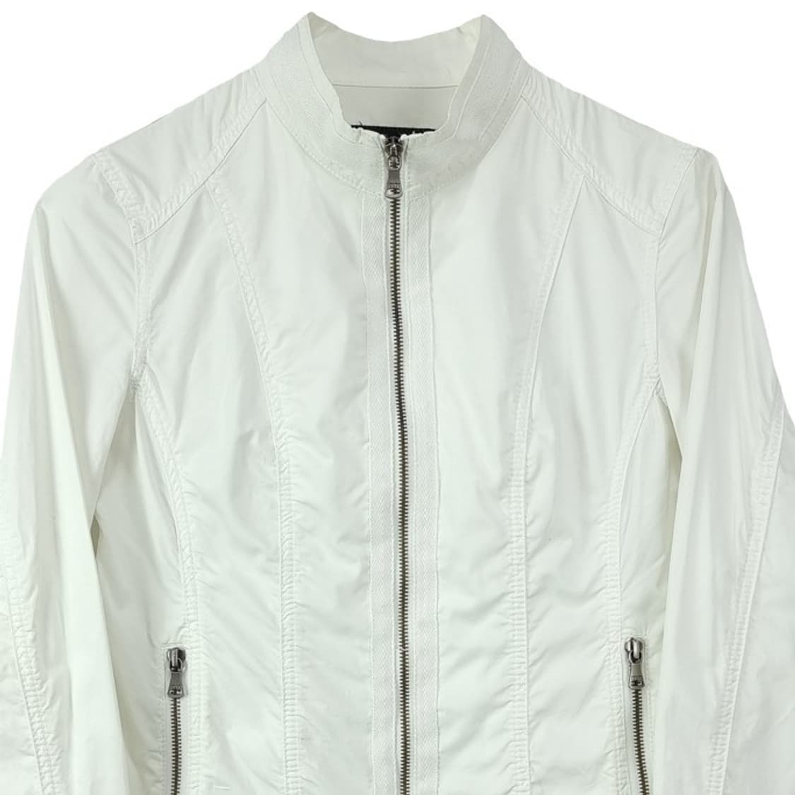 [캘빈클라인] 코튼 바이커 집업 자켓 화이트 M19963 상품이미지4