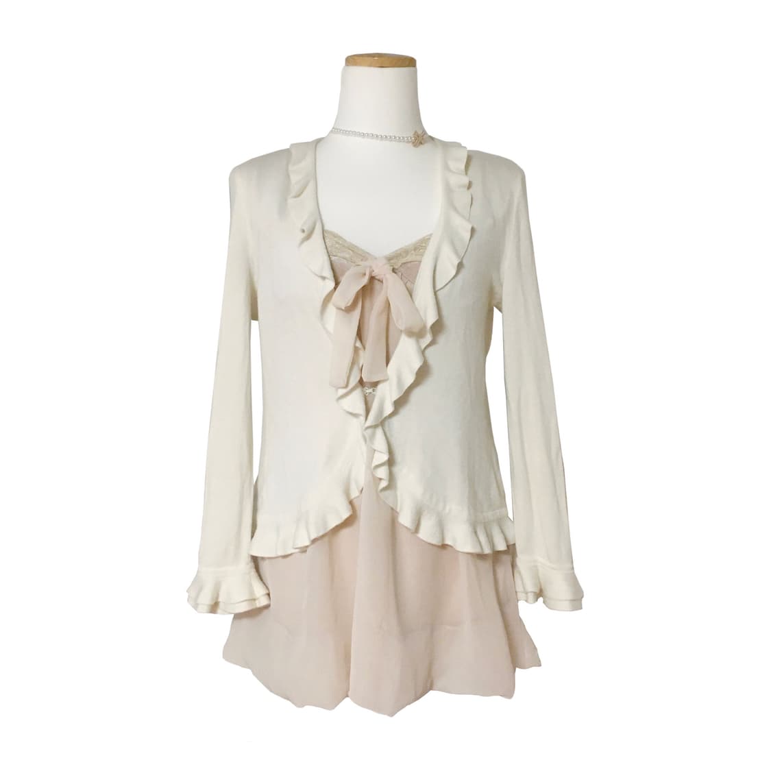 아이보리 프릴 가디건 상품이미지1