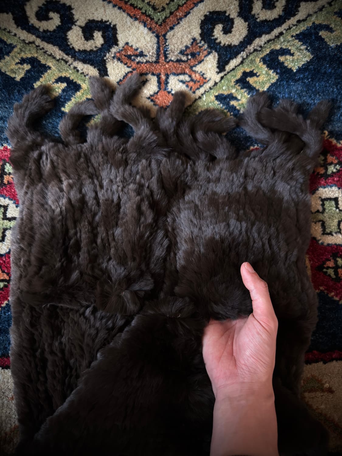 Rex Rabbit Fur Ushanka muffler hoodedHat 상품이미지9