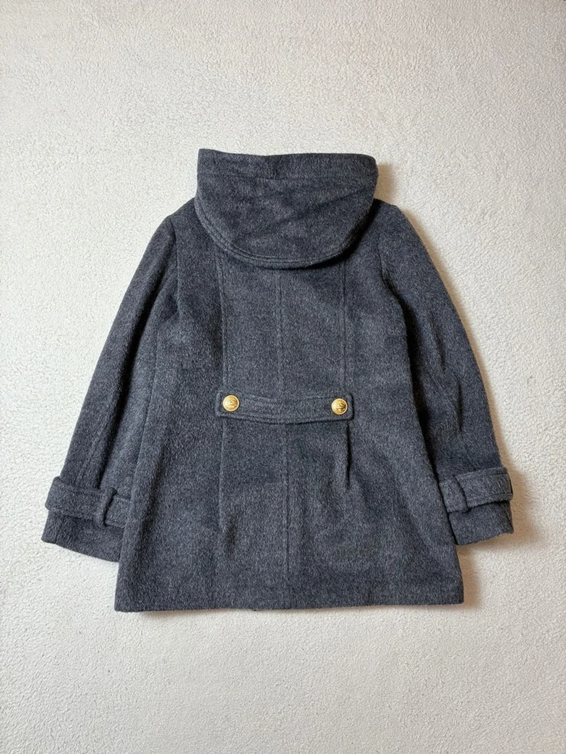 버버리 00's 재팬 더블 브레스트 금장 후디 코트 PN7268 상품이미지5