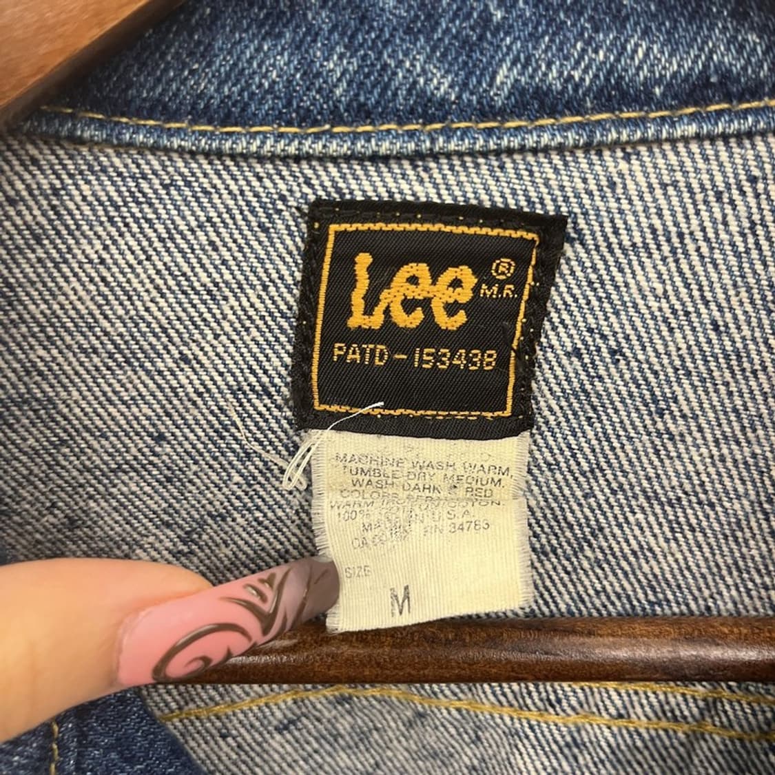 LEE 올드스쿨 빈티지 아메카지 데미지 워싱 데님자켓 M C11742 상품이미지5