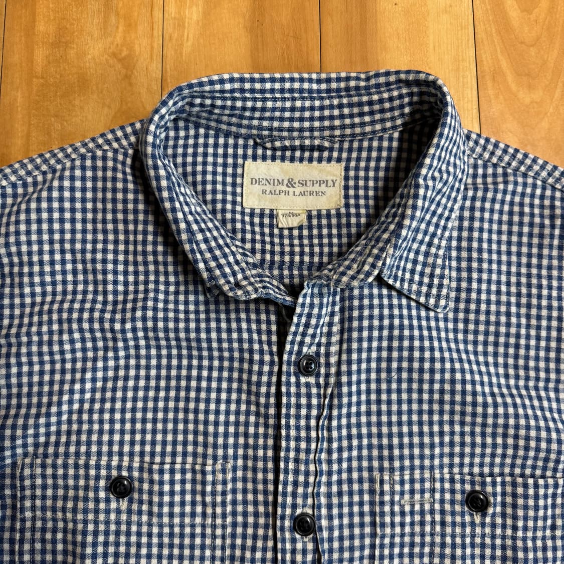 랄프로렌 데님앤서플라이 깅엄체크 셔츠 네이비 M 상품이미지2