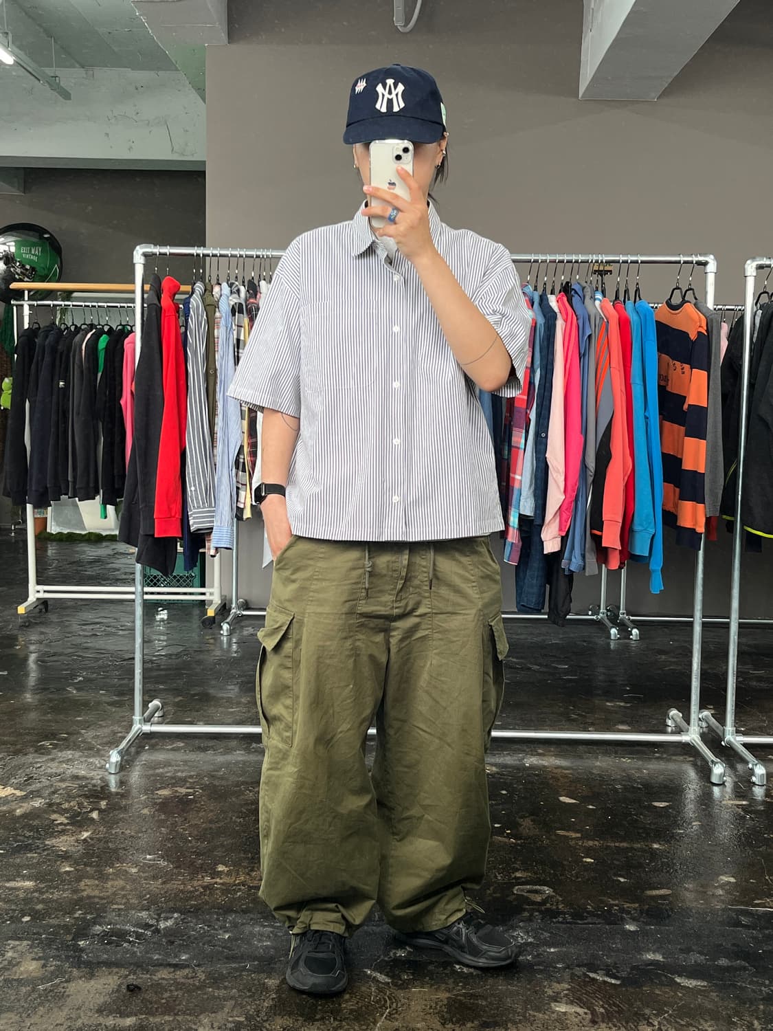아베크롬비 스트라이프 크롭 셔츠  상품이미지4