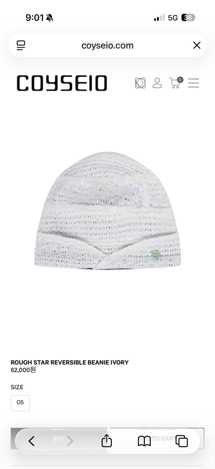 코이세이오 ROUGH STAR REVERSIBLE BEANIE 상품이미지1