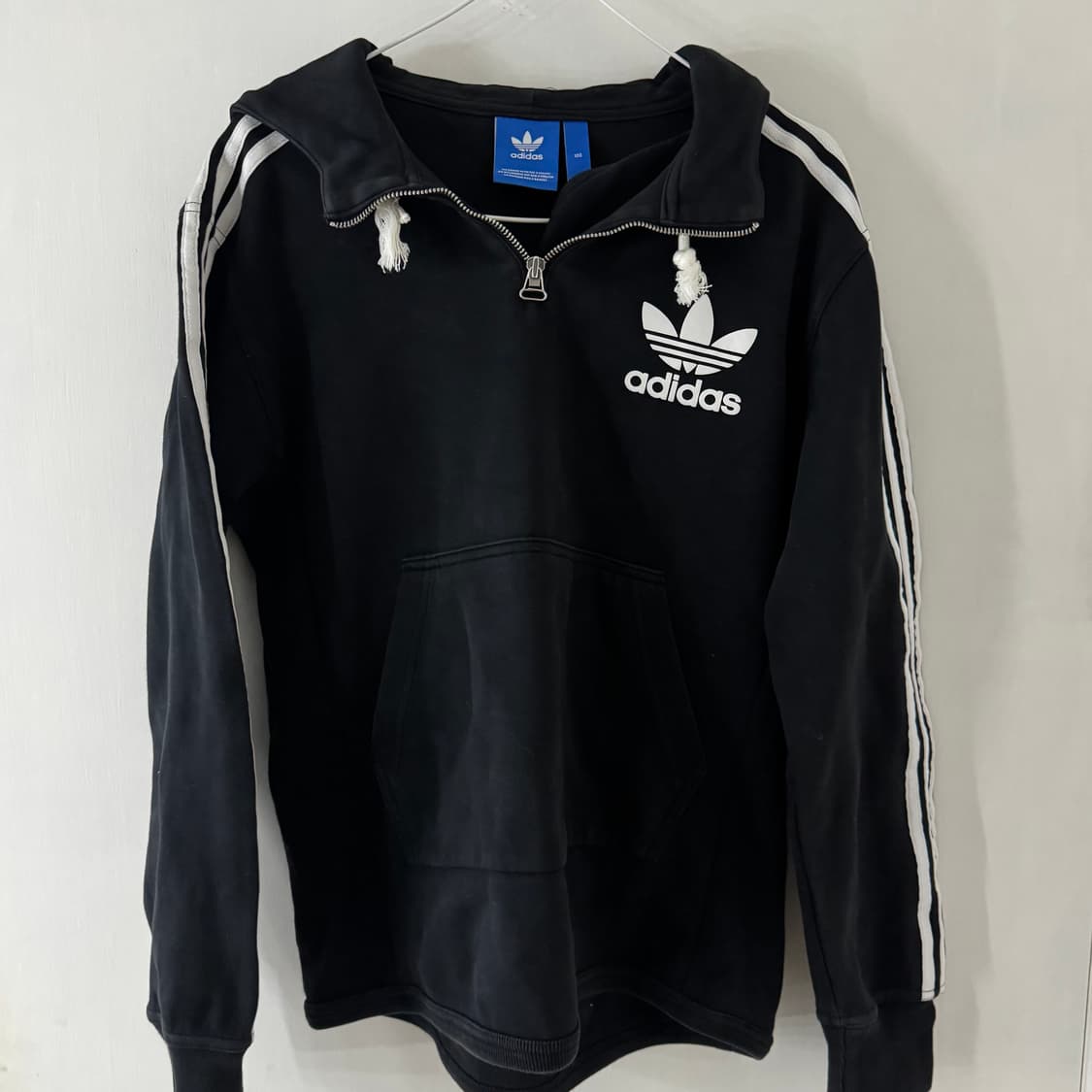 아디다스 빅파이어버드 로고 반집업 후드티 상품이미지3