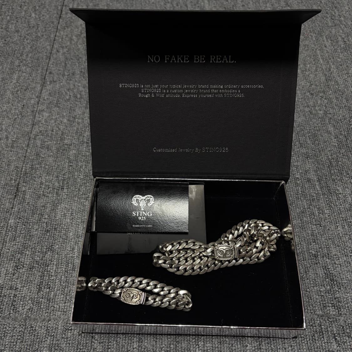 [실버] 스팅925 램스컬 목걸이 & 팔찌 상품이미지3