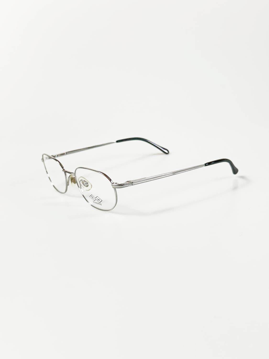 90s ROSSINIS 실버 메탈 슬림 스퀘어 빈티지 안경 상품이미지3
