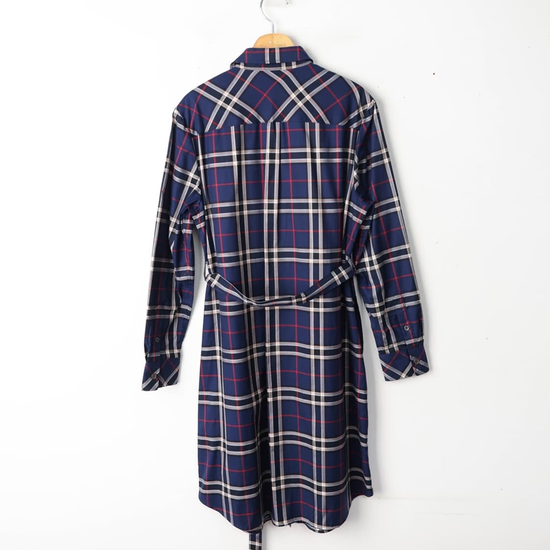 55/헤지스 벨티드 체크 셔츠 원피스 상품이미지2