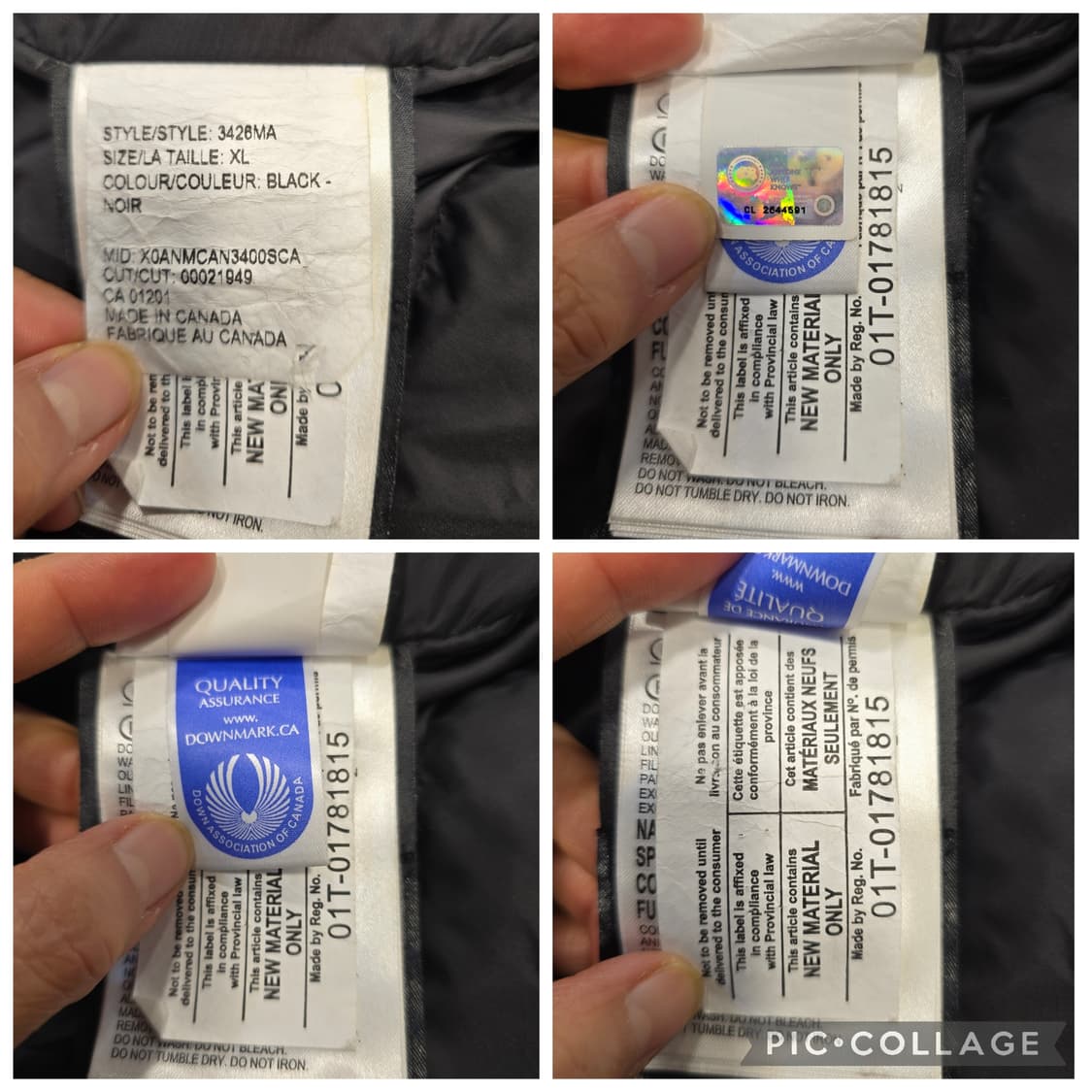 캐나다구스 샤토 패딩 블랙 XL (105) 상품이미지8