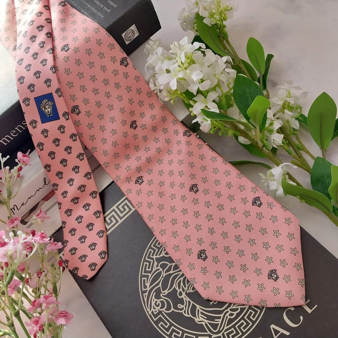 베르사체 실크 메두사 스타 패턴 넥타이 9.6cm A+~A등급 K1554 상품이미지2