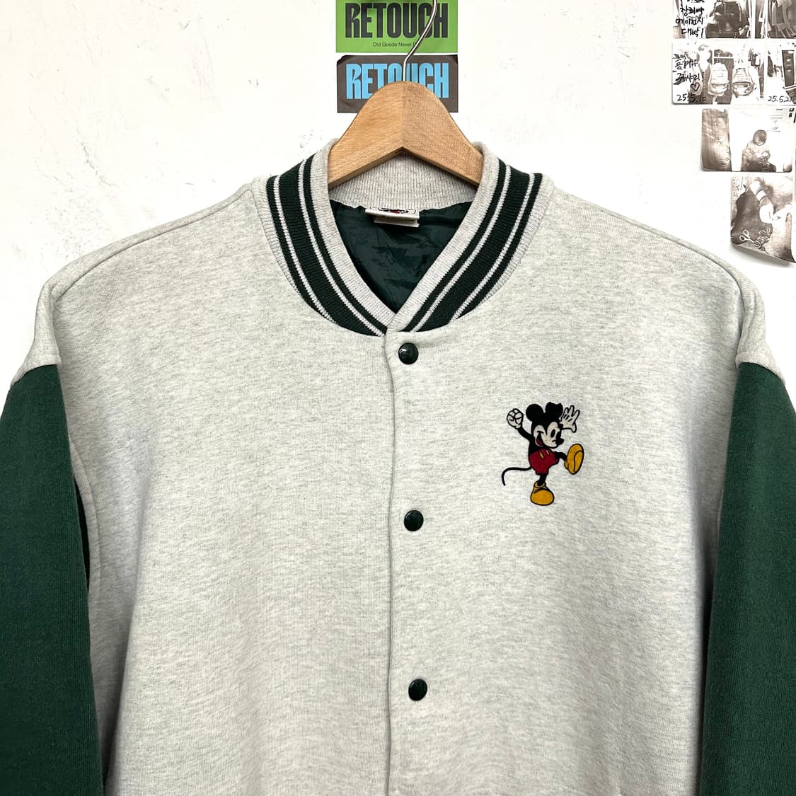 90‘s 디즈니 미키 스웻 바시티자켓 상품이미지3