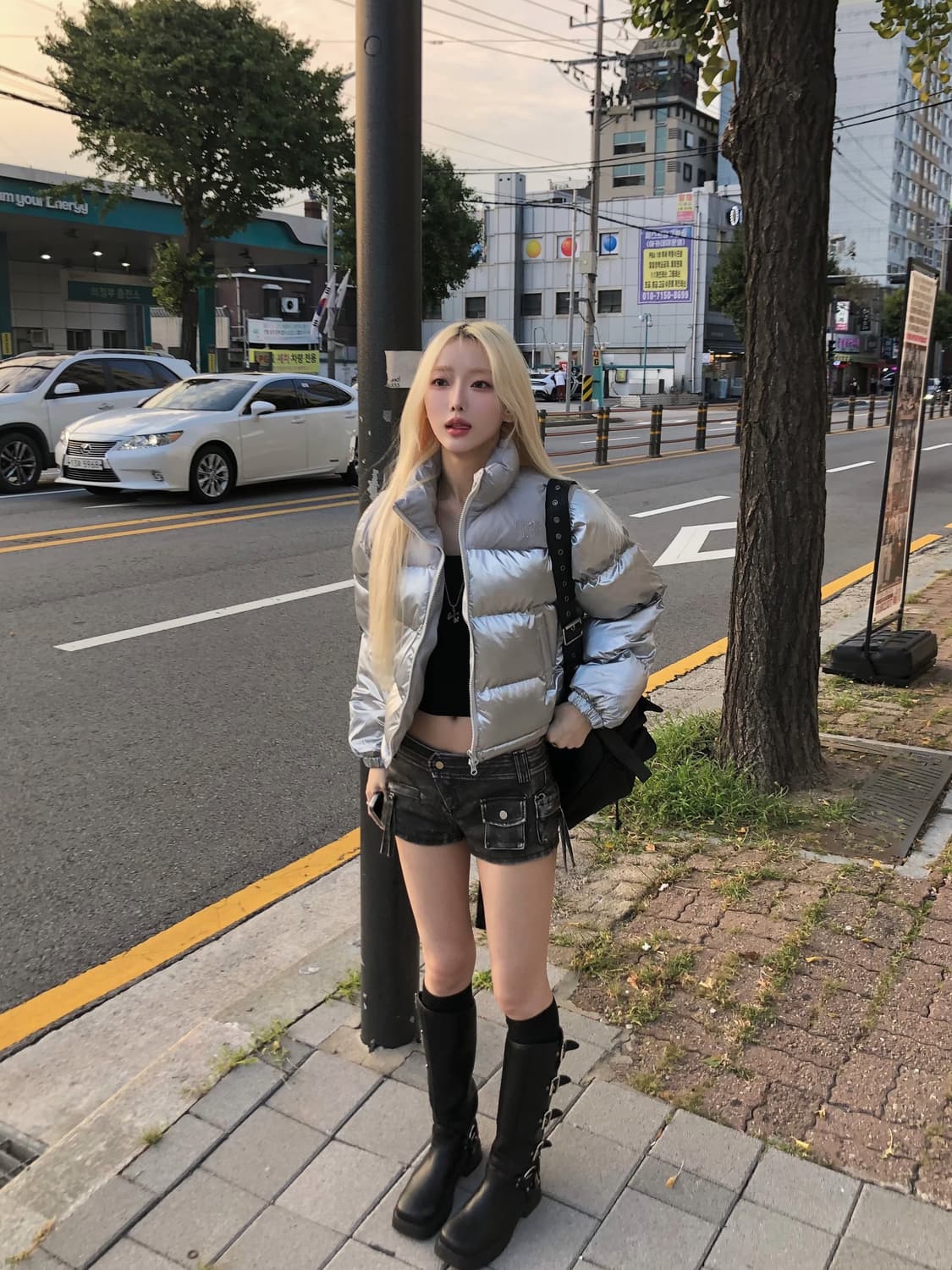 러브이즈트루 글로시 숏패딩 상품이미지6