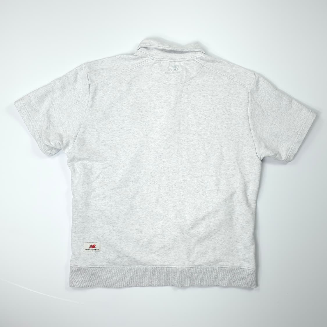 뉴발란스 하프집업 반팔 맨투맨 라이트그레이 (XL) 상품이미지2