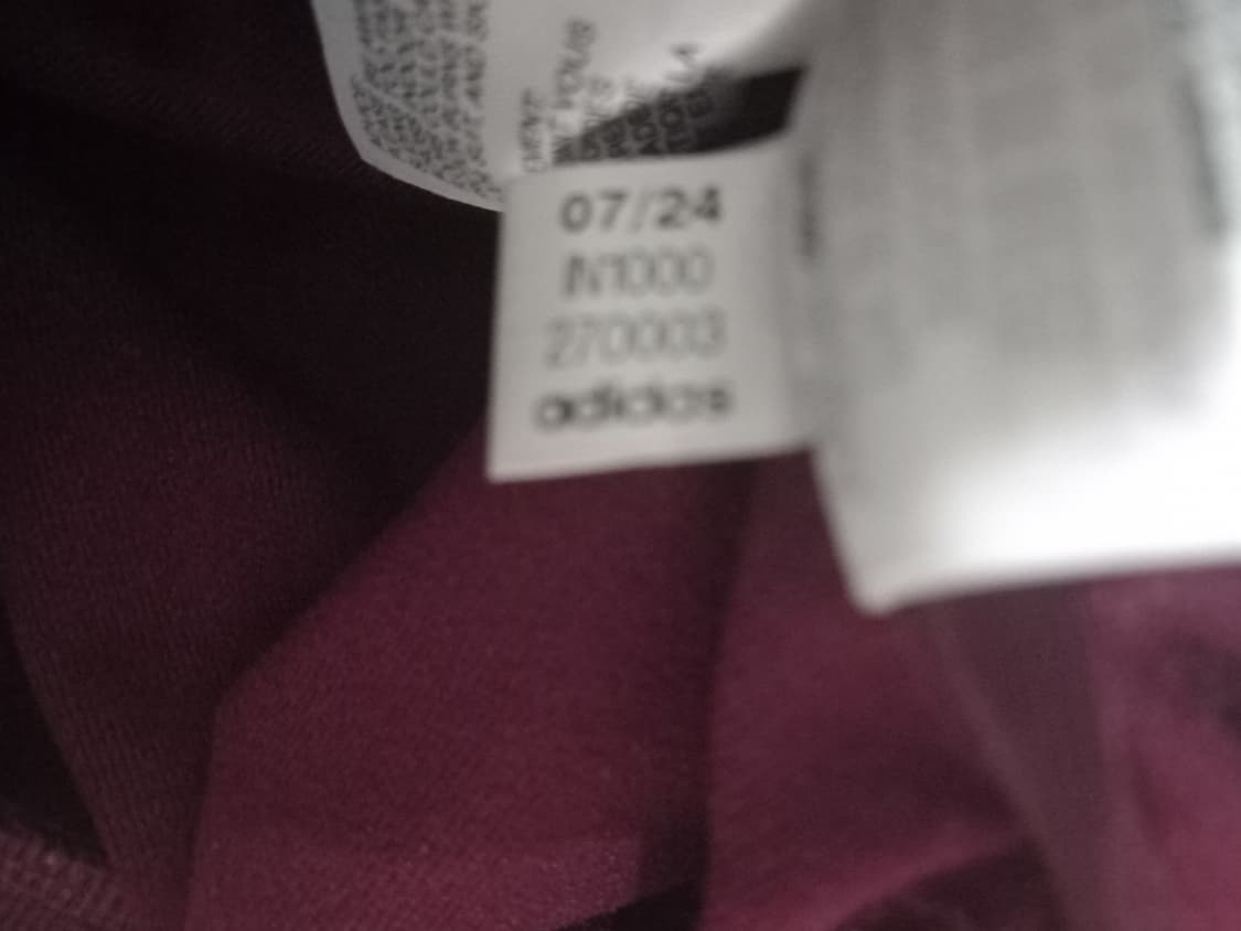 아디다스 BB트랙탑 마룬 와인 버건디 저지 져지집업 95/M 상품이미지6