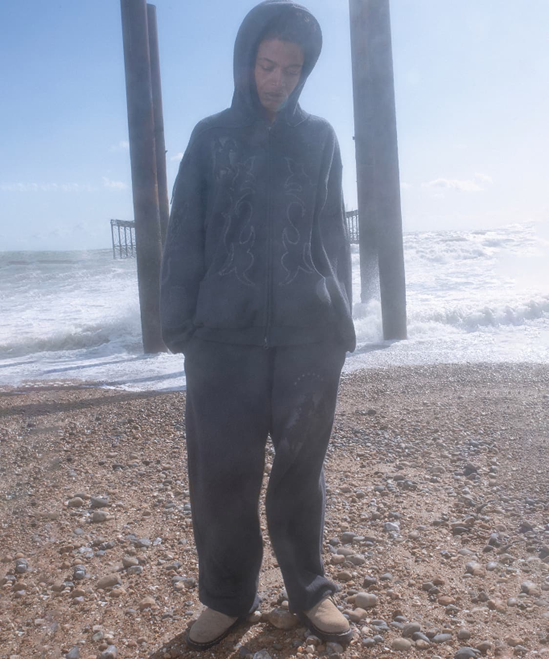 ERTR Rodeo 집업&팬츠 세트 차콜 상품이미지1