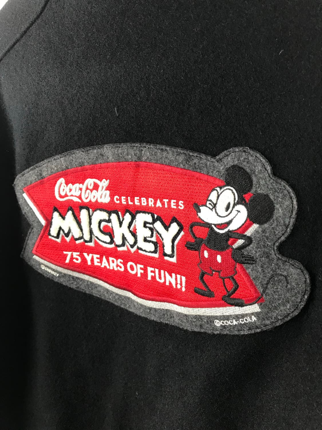 올드스쿨 미키마우스 레더 바시티자켓 스타디움점퍼 야구잠바 레더자켓 y2k 상품이미지3