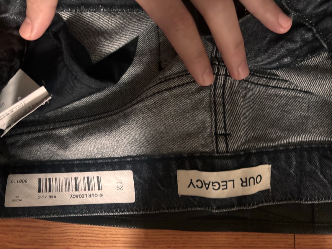 아워레가시 써드컷 슬래시 데님 블랙 29 상품이미지3