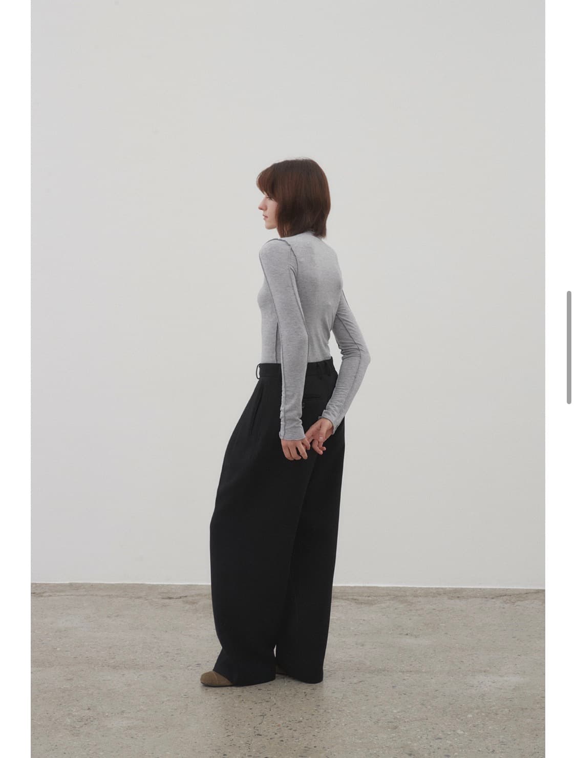 와이 이 wool slacks _Black 상품이미지2