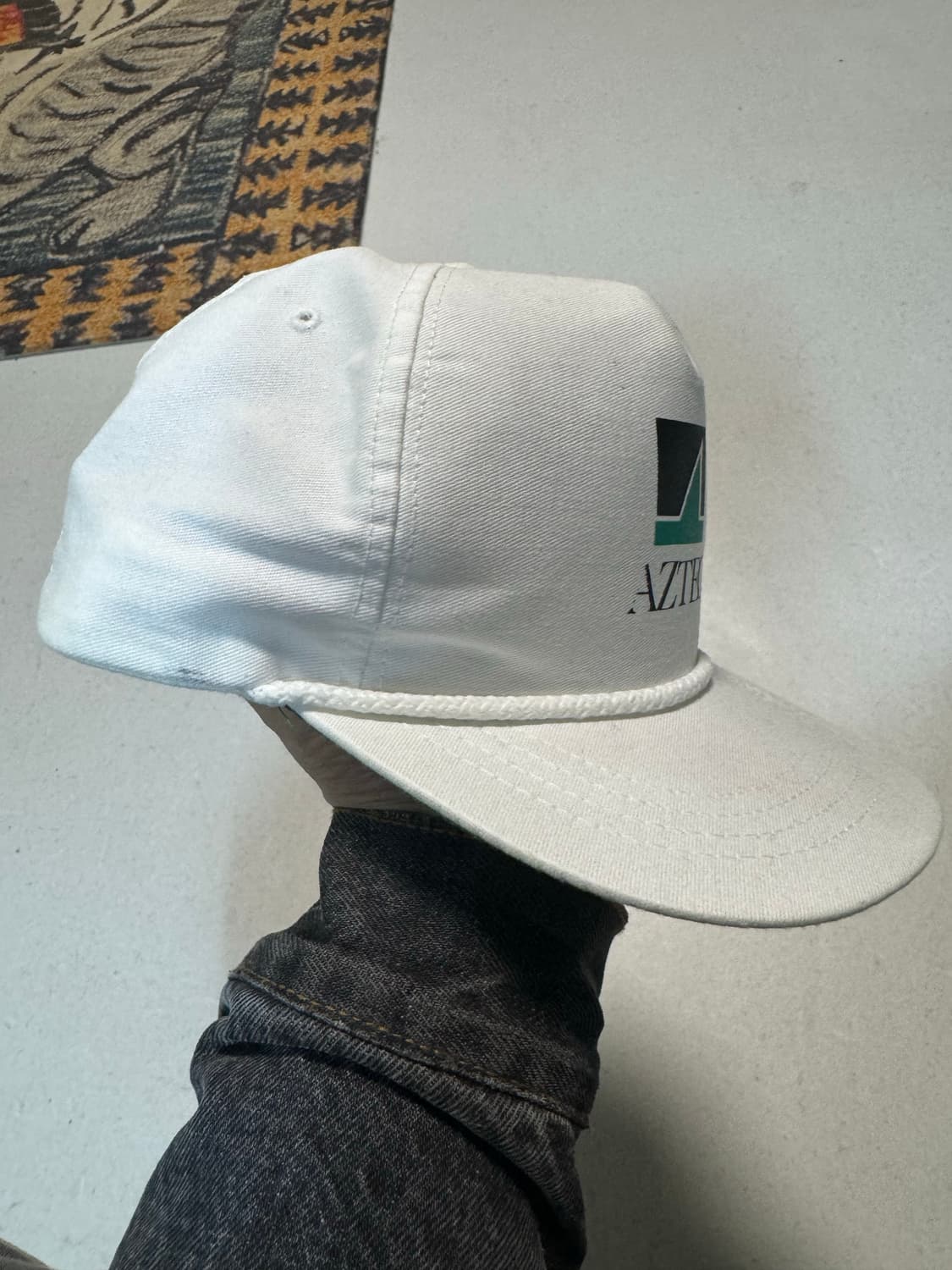아즈텍 빈티지 스냅백 made in usa 화이트 볼캡 트러커캡 모자 상품이미지2