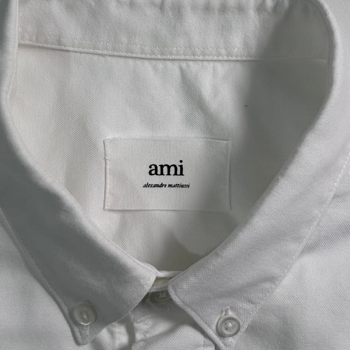 아미 스몰로고 화이트 옥스포드 셔츠  상품이미지5