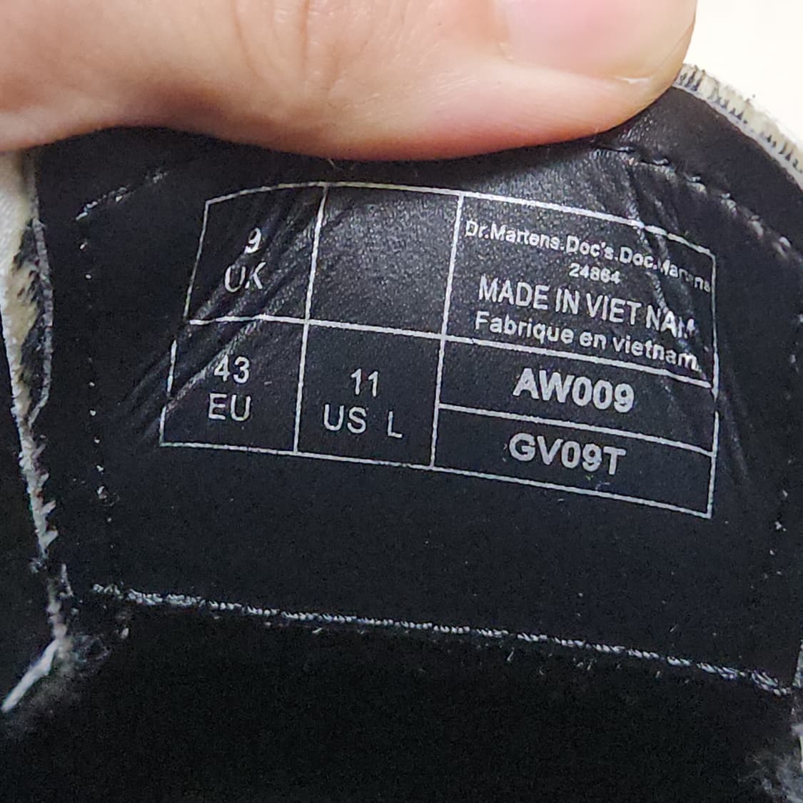 [9UK] 닥터마틴 1461 3홀 Silver (280~285) 상품이미지8