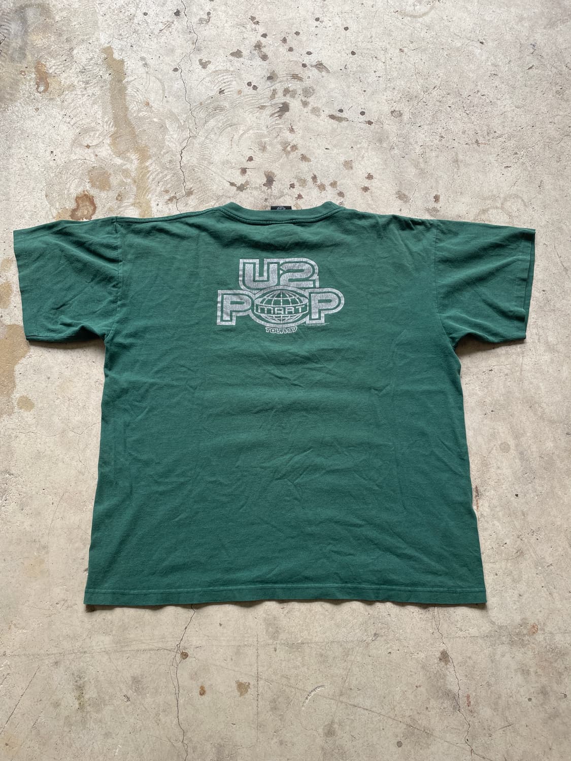 90s U2 pop mart tour og green t-shirt 상품이미지6