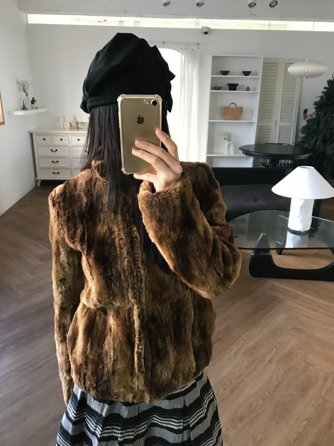 vintage fur zip-up jacket 상품이미지5