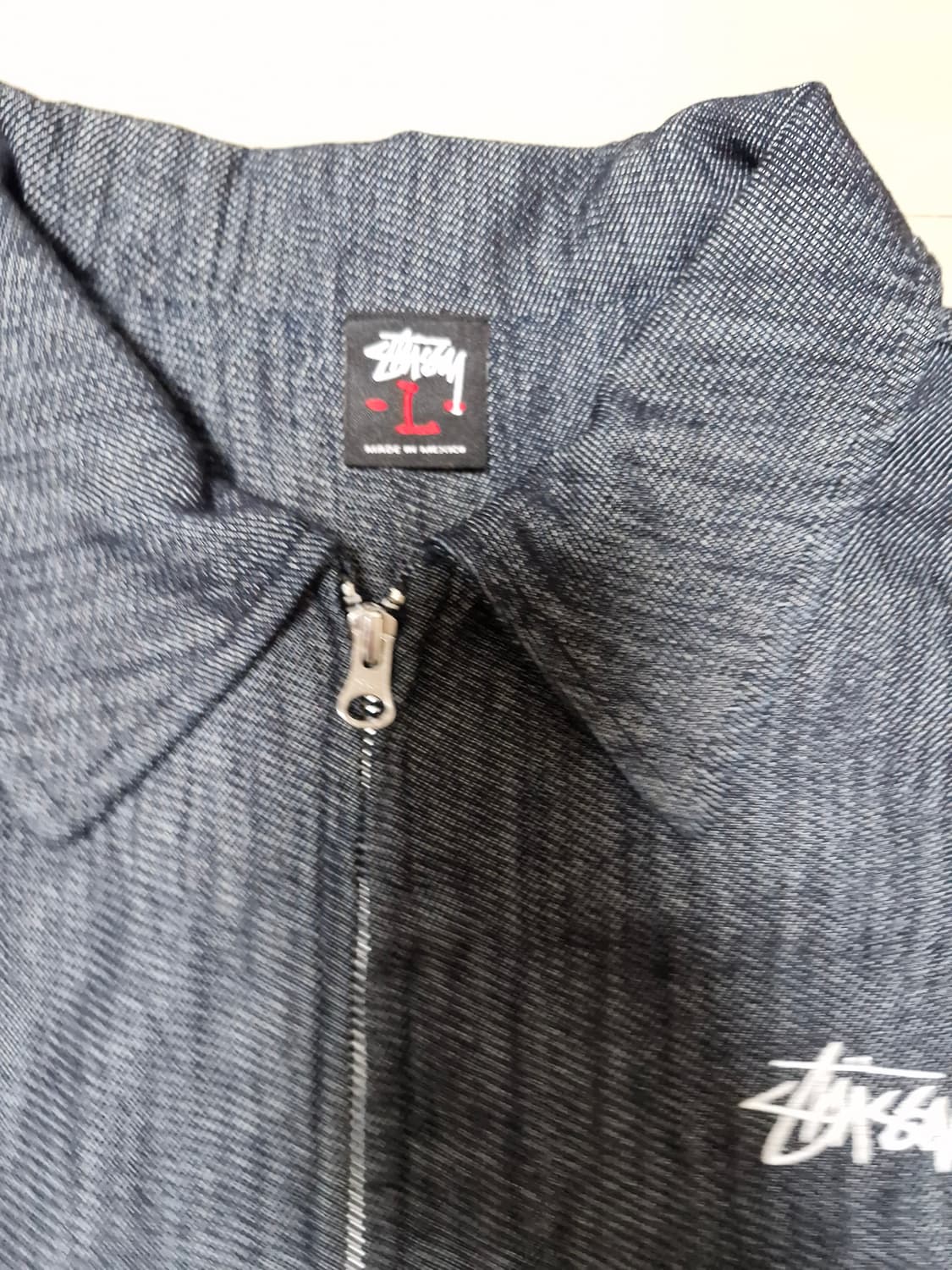 [L] 00s stussy 빈티지 스투시 데님 헤링턴 자켓 상품이미지3