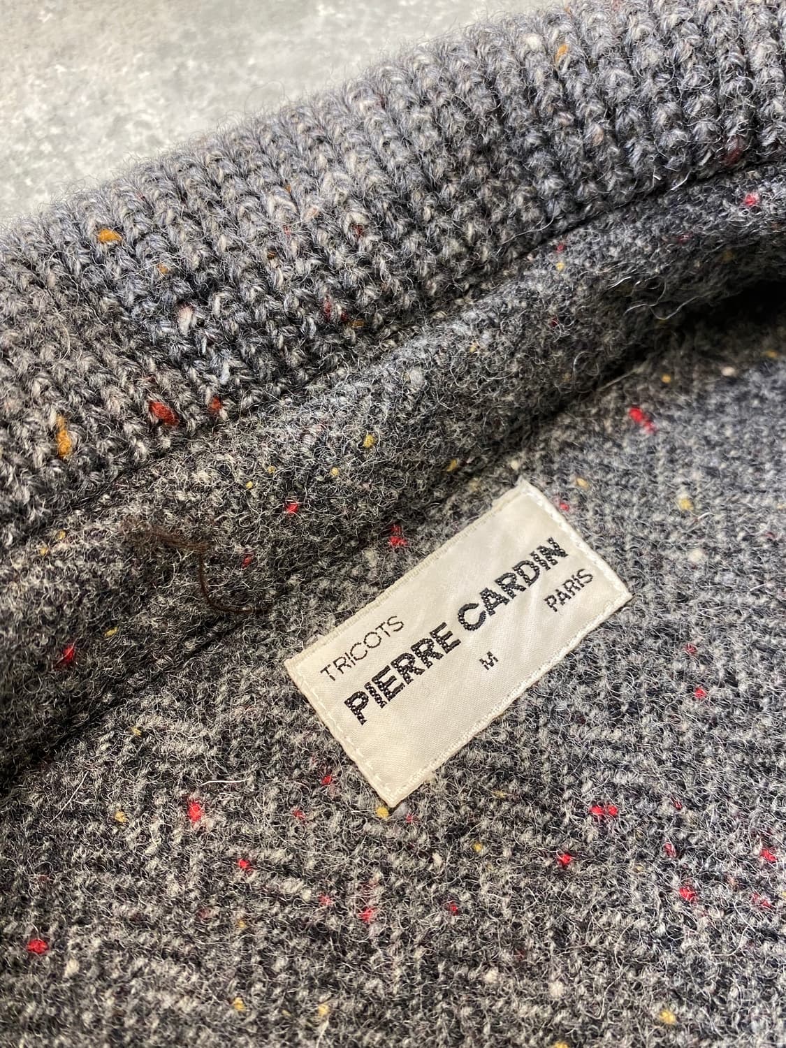 [M] 90s Pierre Cardin 빈티지 울 니트 집업 자켓 상품이미지6