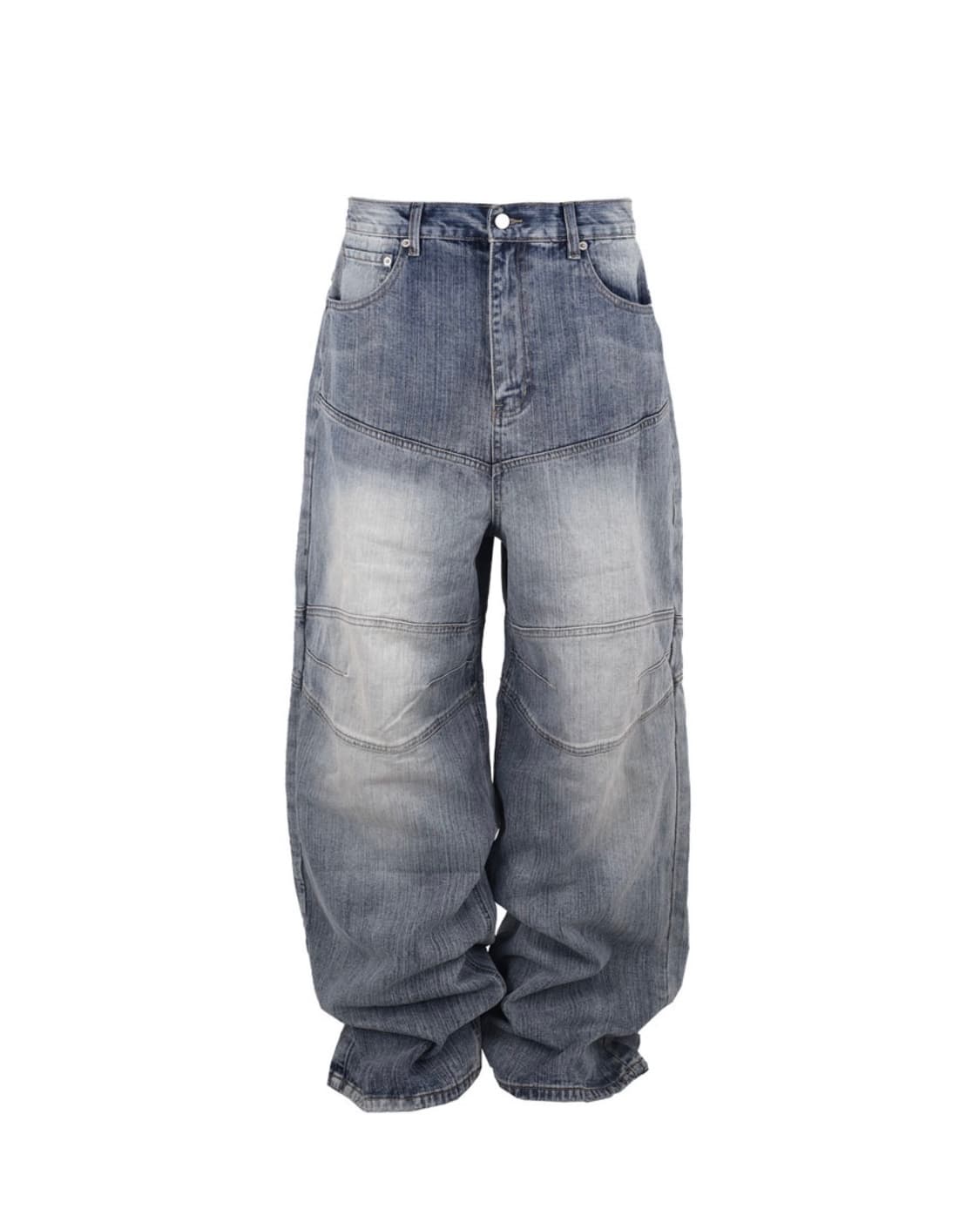 [2] 어웬드 블루 와이드 바이커 데님 팬츠 상품이미지1