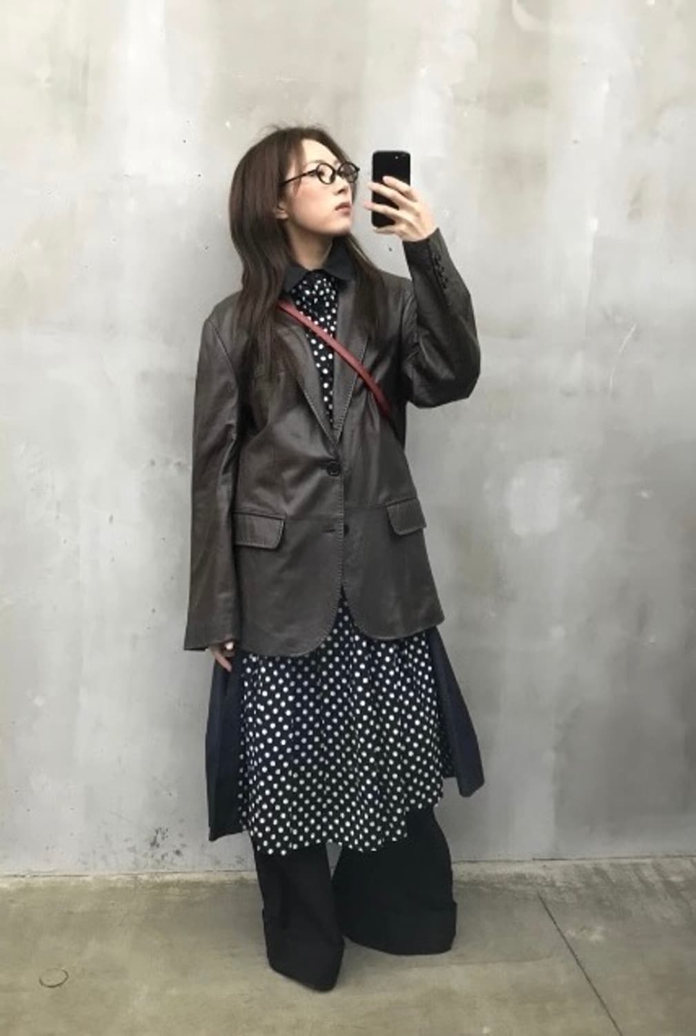 캐스모빈티지 브라운 가죽자켓 레더 블레이저 상품이미지1