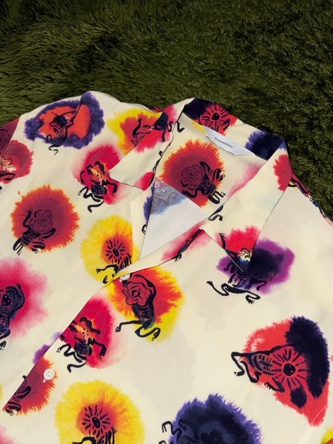 [XL] 사스콰치패브릭스 카신 레이온 오픈 카라 하프 셔츠 상품이미지2