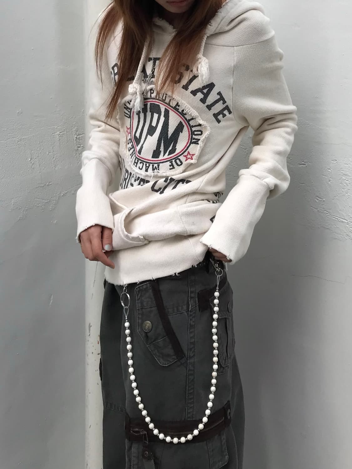 빈티지 그런지 힙 스트릿 후드티 코디 세트 상품이미지3