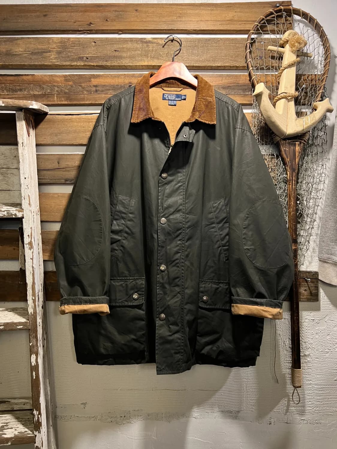 [XL]폴로 랄프로렌 코튼 라이닝 왁스드 헌팅 자켓 상품이미지1