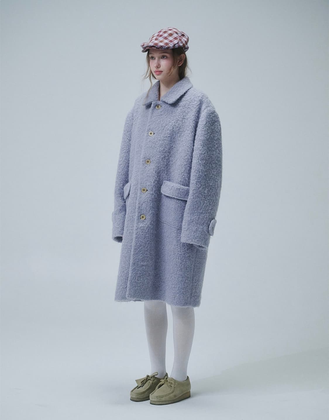 펀프롬펀 헤어리 오버핏코트 라벤더 상품이미지2