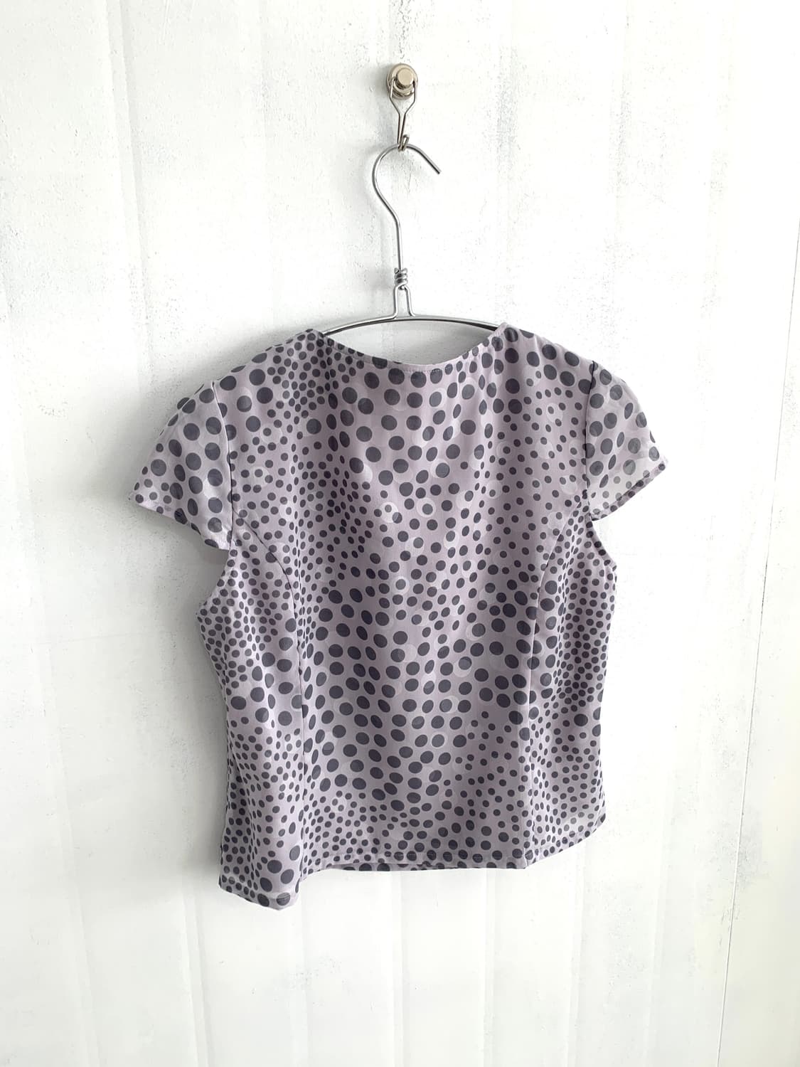 Purple-Gray dot Blouse 상품이미지3