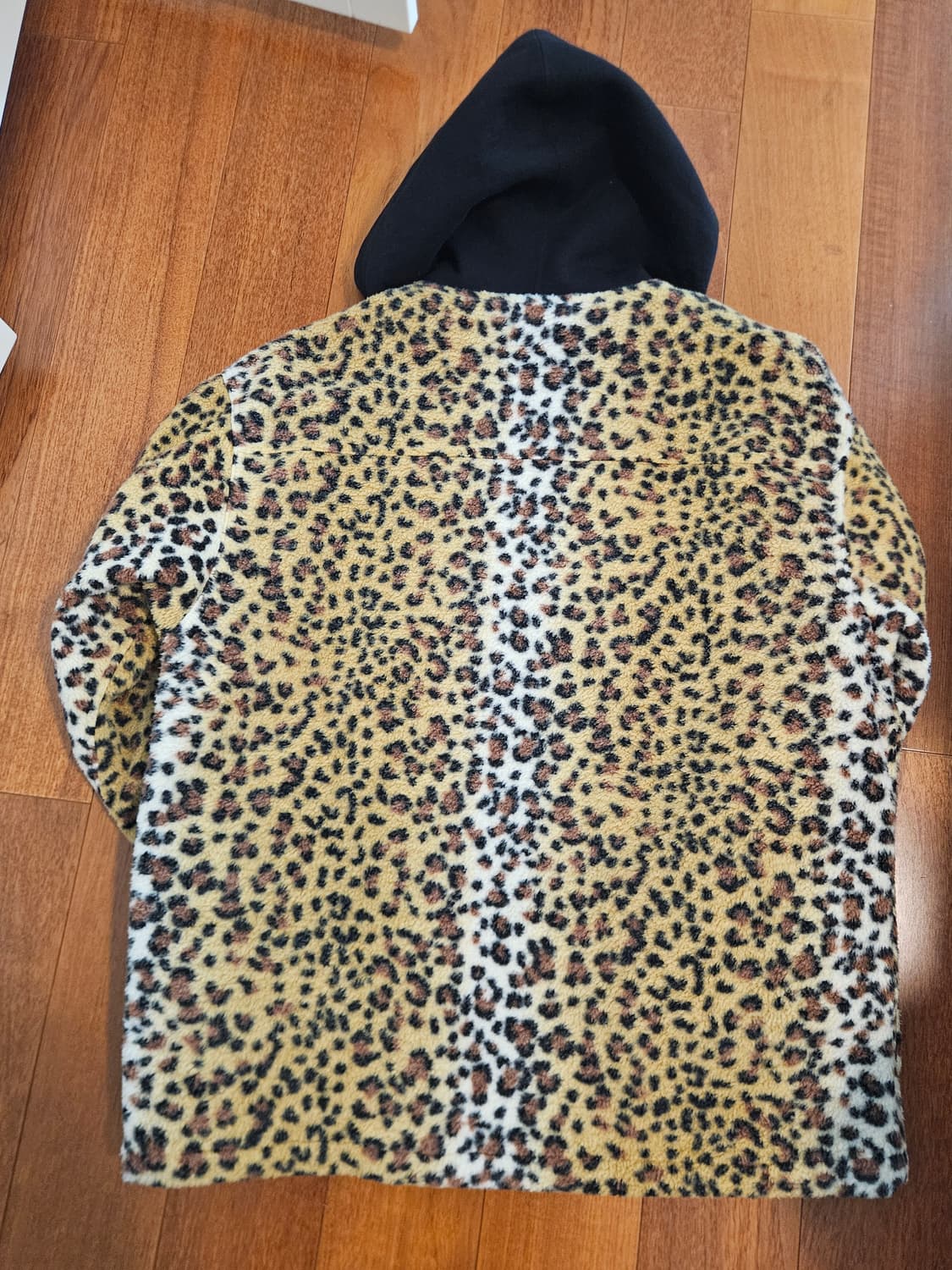 [M]슈프림 플리스 집업 후드 셔츠 레오파드 상품이미지2