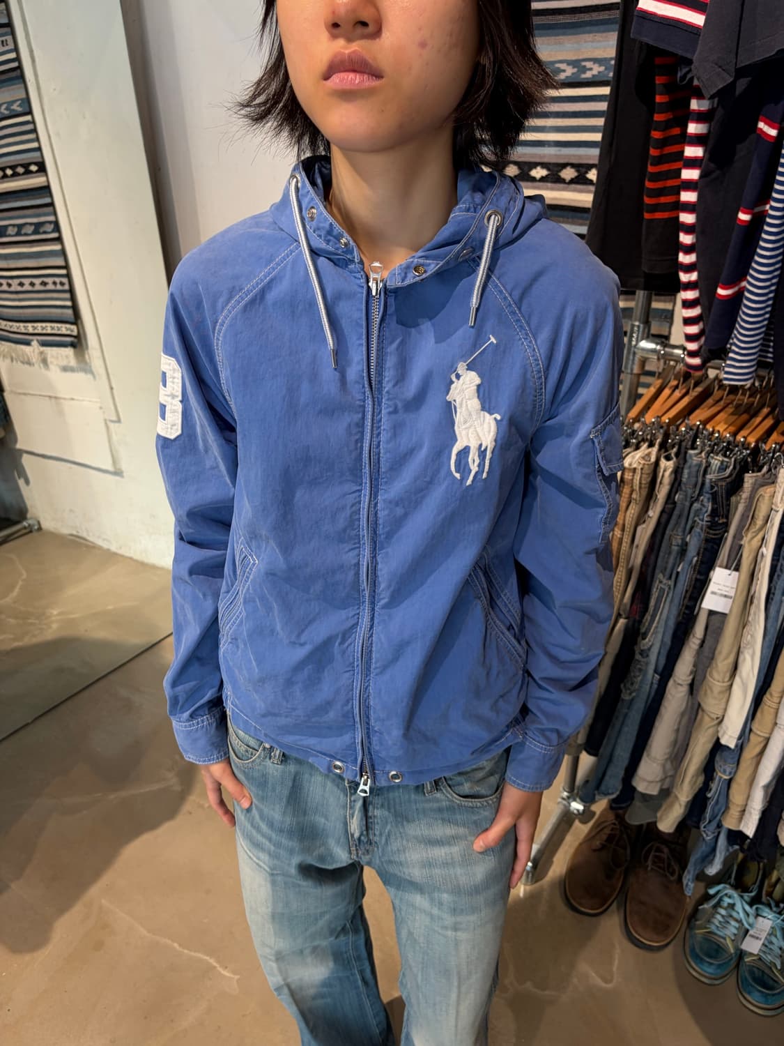 Polo Ralph Lauren 코튼 후드 윈드브레이커 S 상품이미지3