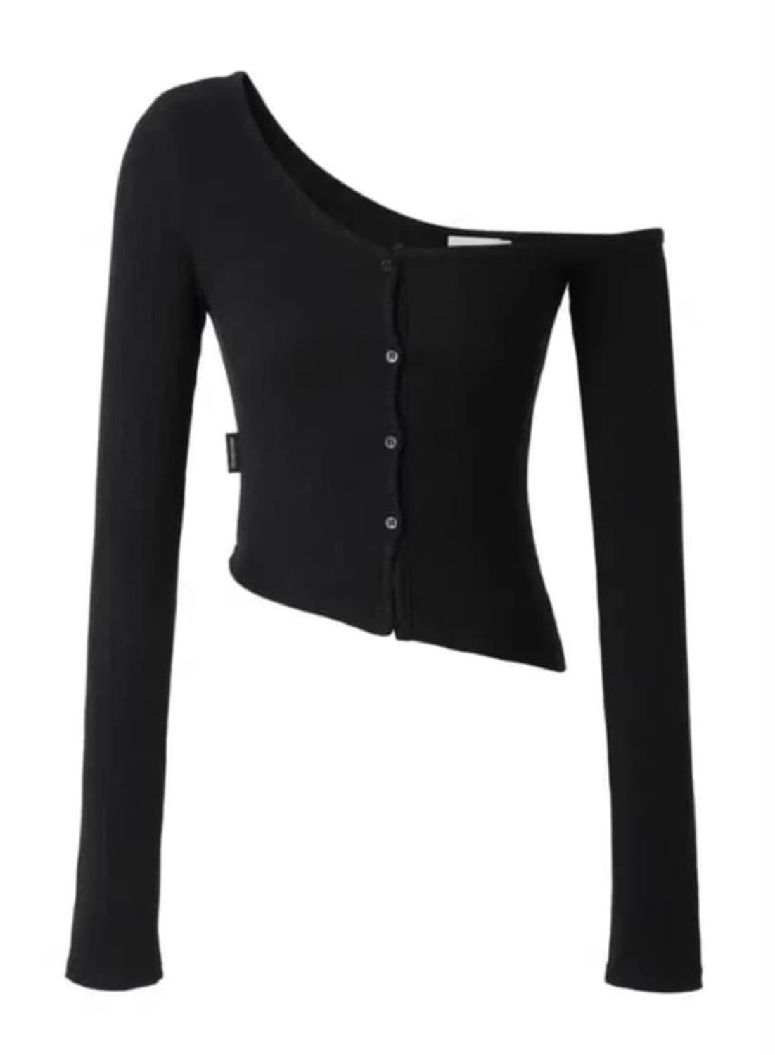 쓰리타임즈 원숄더 버튼 가디건 상품이미지1