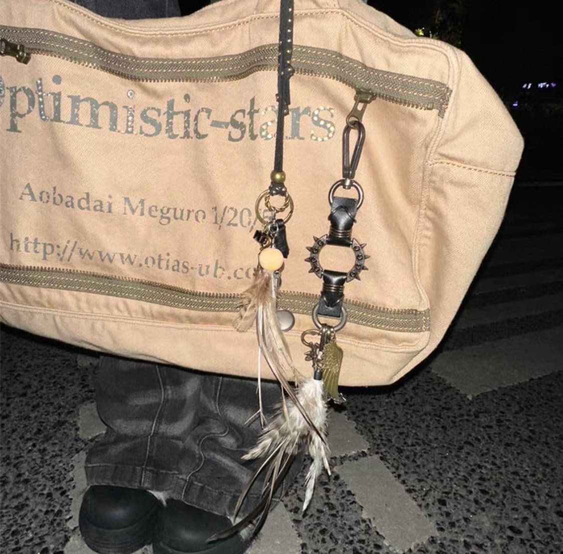 Gothic v-kei Spike feahter Cross charm 상품이미지4