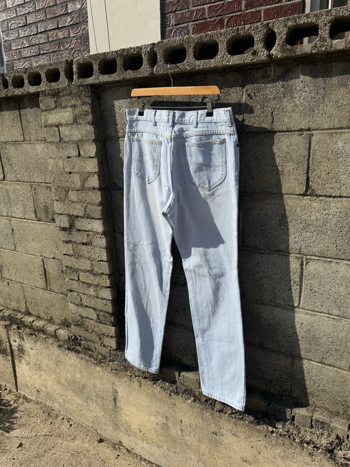 80~90s lee 빈티지 200 usa 연청 워싱 데님 팬츠 34 상품이미지4