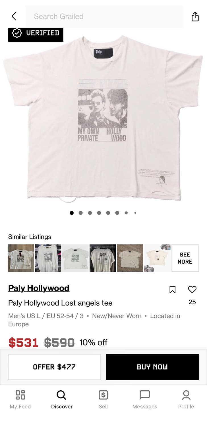 팔리할리우드 Paly Hollywood Lost Angels 반팔 티셔츠 상품이미지10