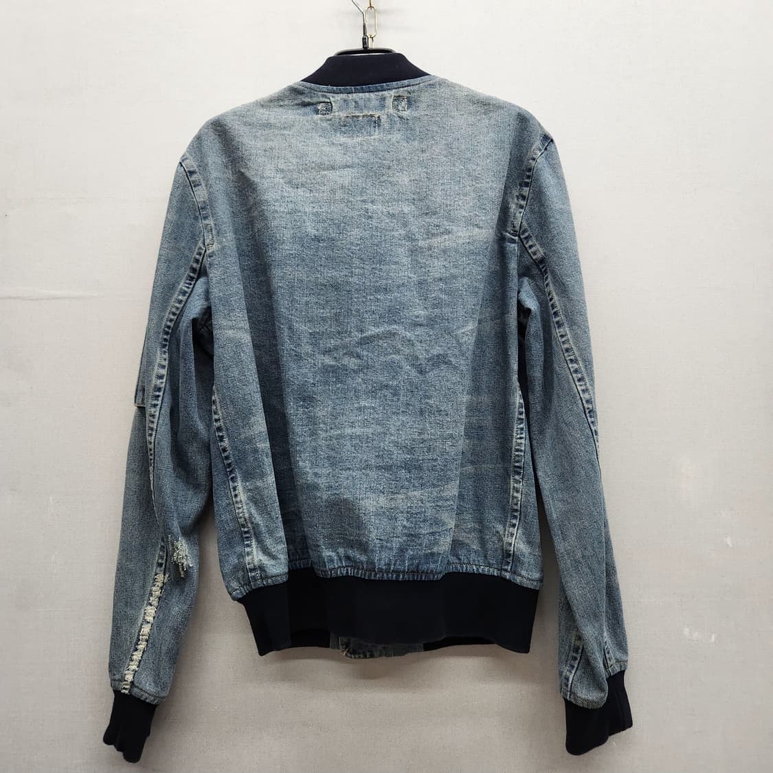 파르티멘토 빈티지 디스트로이드 워싱 데님 항공자켓 M(M)남여공용 상품이미지5