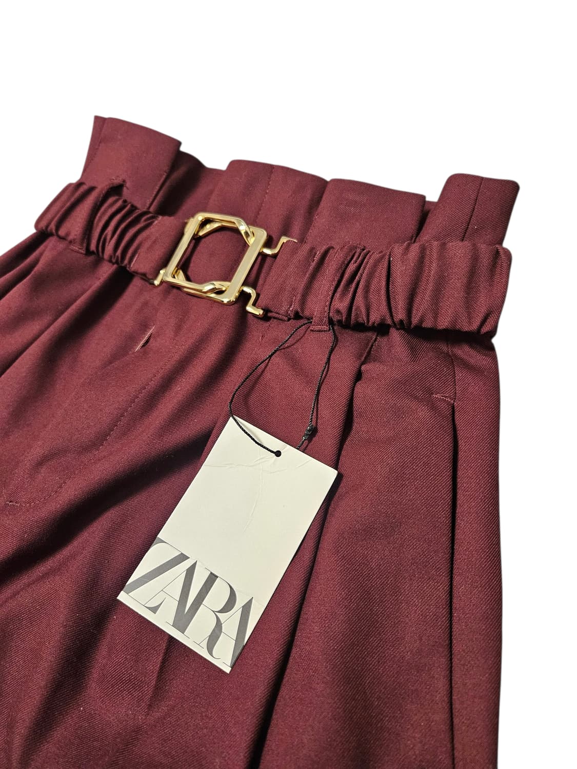 자라 벨티드 투턱 세미와이드 슬랙스 S 새상품 상품이미지2